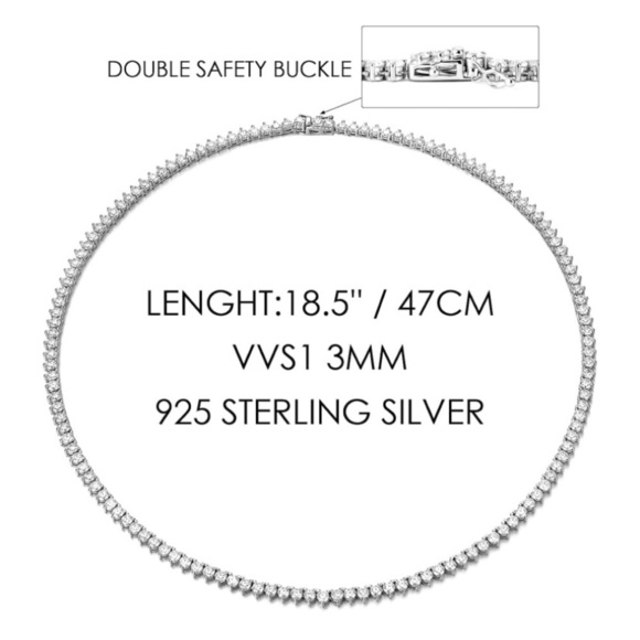 13 carat Diamond Tennis Necklace - Picture 11 of 12